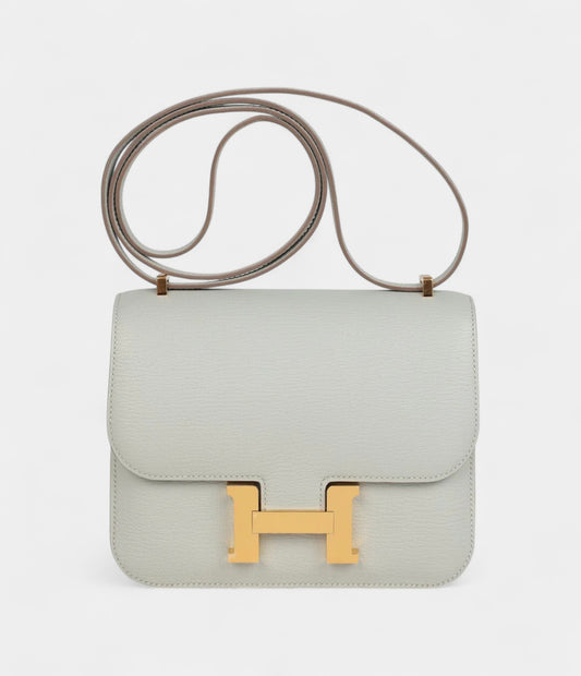 Hermès Constance 18 Gris Perle Chevre Mysore Gold Hardware