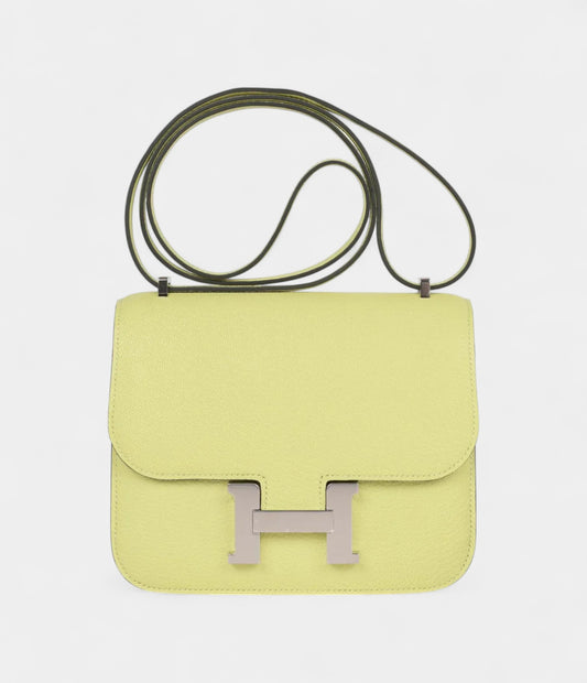 Hermès Constance 18 Jaune Bourgeon Chevre Palladium Hardware