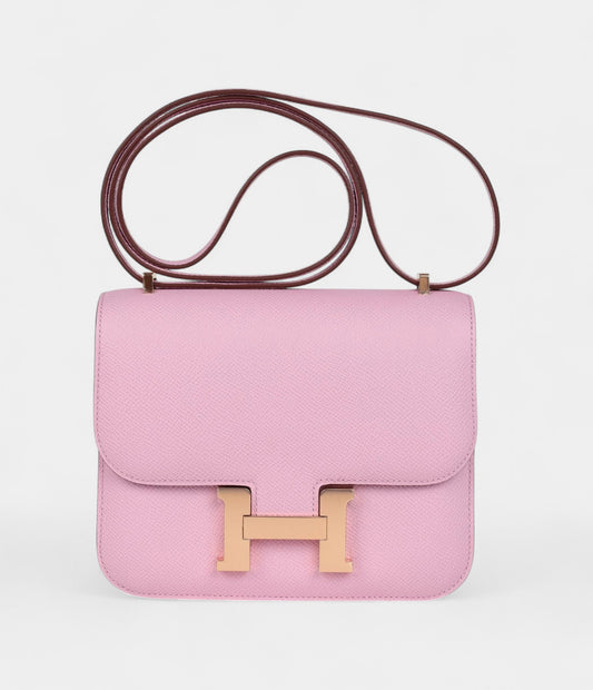 Hermès Constance 18 Mauve Sylvestre Epsom Rose Gold Hardware