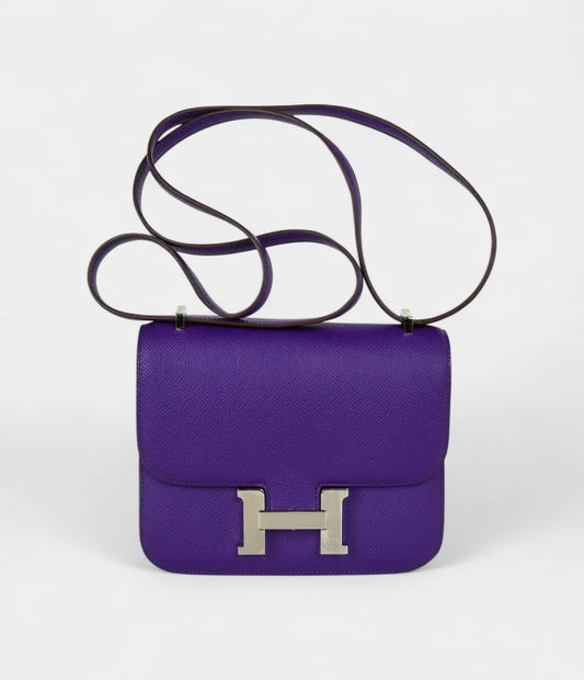Hermes Constance 18 Mini Very Rare Crocus Purple Epsom Palladium