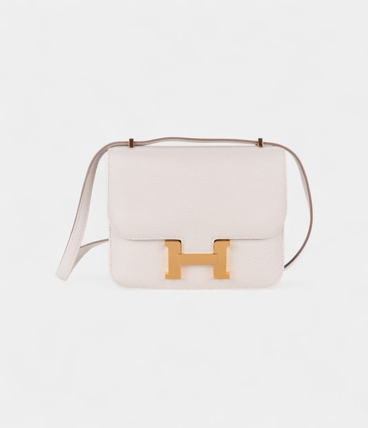 Hermès Constance 18 Mushroom Chevre Mysore Gold Hardware