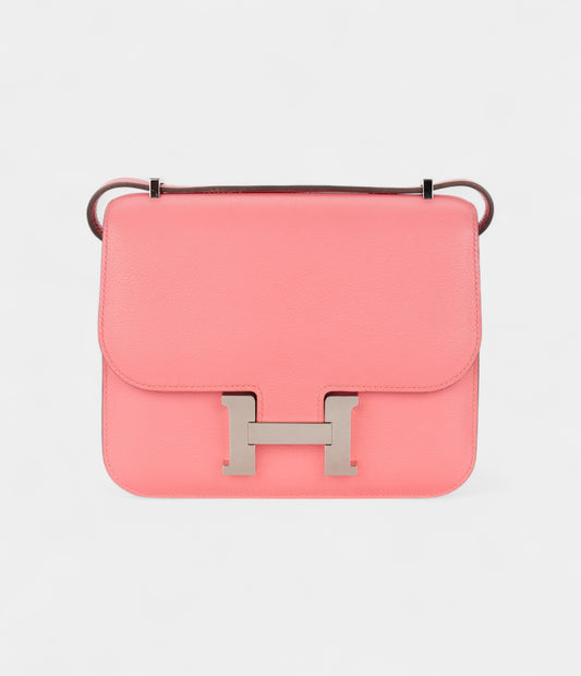 Hermès Constance 18 Rose Été / Terre Battu Evecolour Palladium Hardware