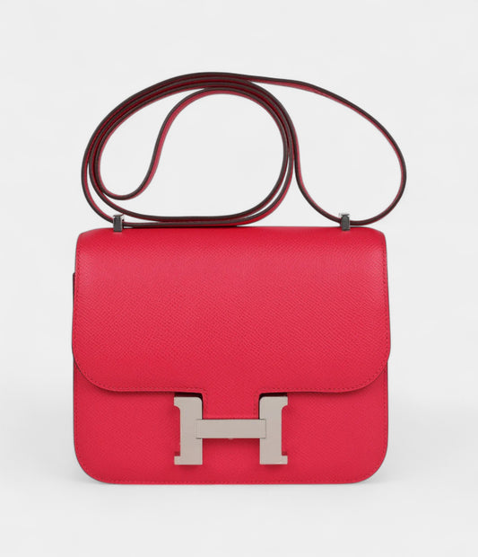 Hermès Constance 18 Rose Extreme Epsom Palladium Hardware