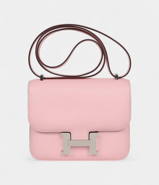 Hermès Constance 18 Rose Sakura Swift Palladium Hardware