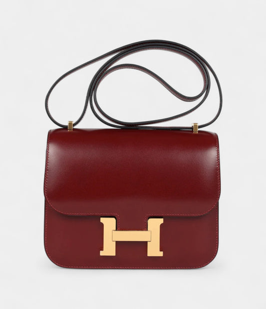 Hermès Constance 18 Rouge H Box Calfskin Gold Hardware