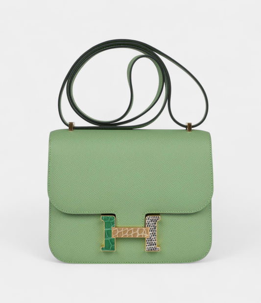 Hermès Constance 18 Vert Criquet Epsom Marquette Hardware