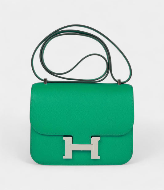 Hermès Constance 18 Vert Jade Epsom Palladium Hardware