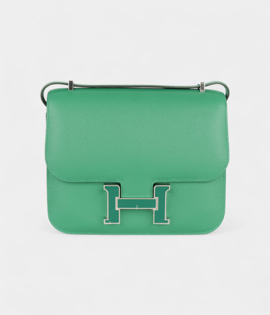 Hermès Constance 18 Vert Vertigo Epsom Palladium Hardware
