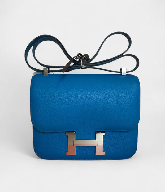 Hermès Constance 24 Bag Bleu Zanzibar Evercolor PHW