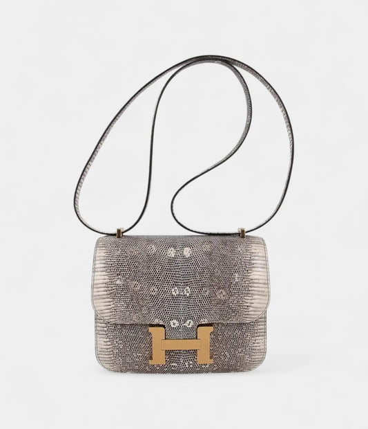 Hermes Constance Bag 18 Ombre Lizard Gold Hardware