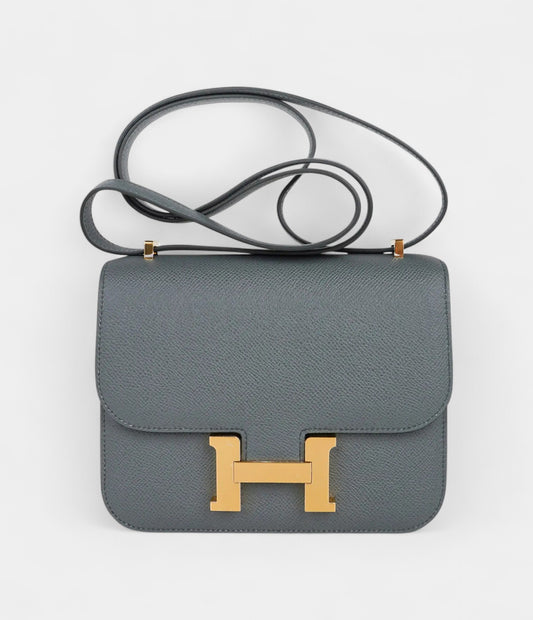 Hermes Constance Mini 18 Bag Vert Amande Gold Hardware Epsom Leather