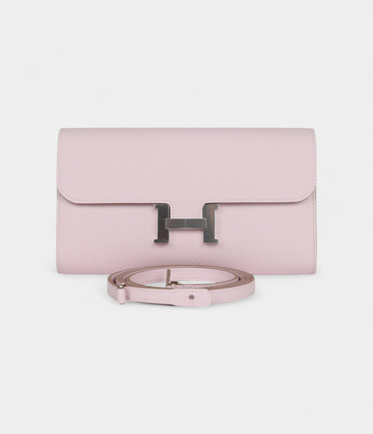 Hermès Constance Wallet To Go Mauve Pale Epsom Palladium Hardware