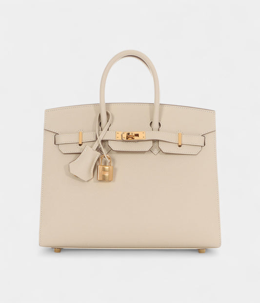 Hermès Craie Epsom Birkin 25 Gold Hardware