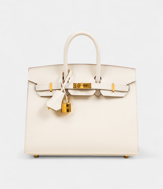 Hermès Craie Epsom Birkin 25 Sellier Gold Hardware