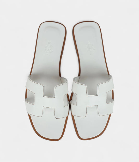 Hermès Egerie Sandals Vert Embrun Rubber 36