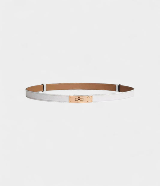 Hermes Epsom Kelly 18 Belt in White