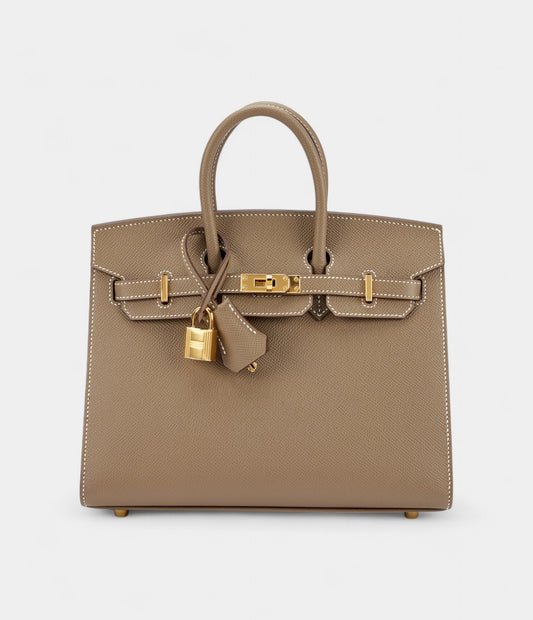 Hermès Etoupe Epsom Sellier Birkin 25 Gold Hardware