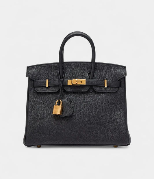 Hermès Black Togo Birkin 25 Gold Hardware