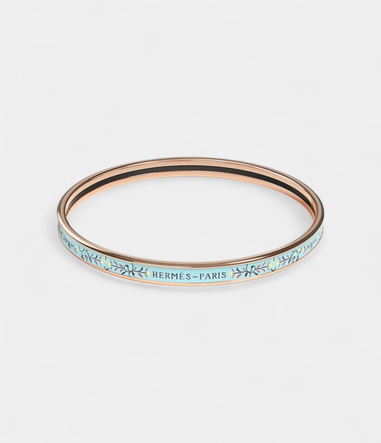 Hermès Étriers Bangle Aurore Bleu