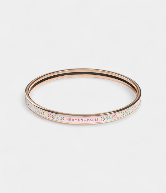 Hermès Étriers Bangle Aurore Rose
