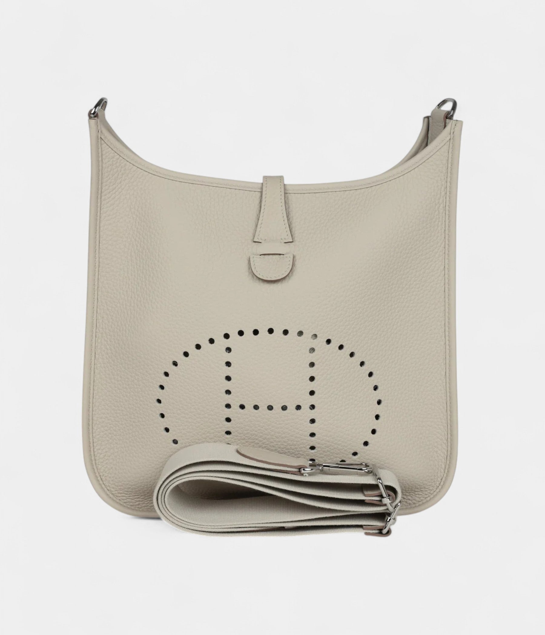 Hermès Evelyne III PM Beton Clemence Palladium Hardware