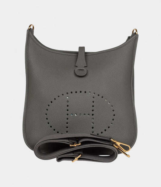 Hermès Evelyne III PM Gris Meyer Clemence Gold Hardware