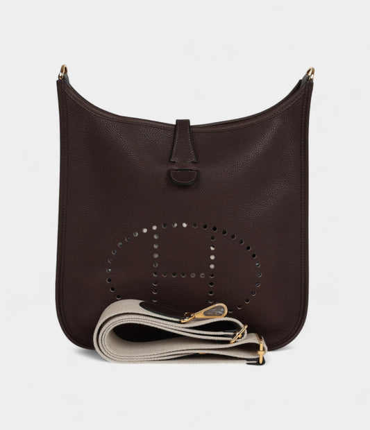 Hermès Evelyne PM Ebene Barenia Faubourg Gold Hardware