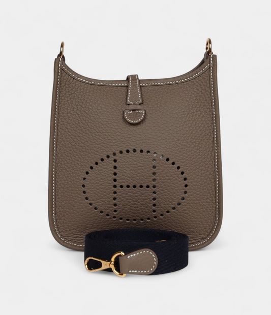 Hermès Evelyne TPM Etoupe Clemence Gold Hardware