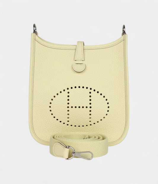 Hermès Evelyne TPM Jaune Milton Clemence Palladium Hardware
