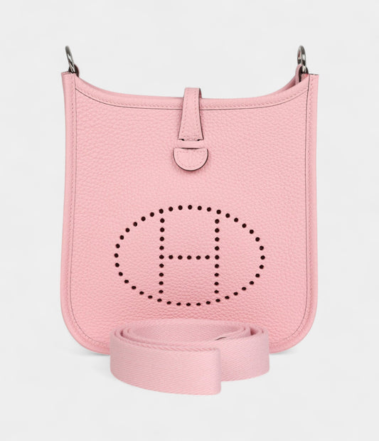 Hermès Evelyne TPM Rose Sakura Clemence Palladium Hardware