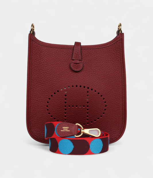 Hermès Evelyne TPM Rouge H Clemence Gold Hardware