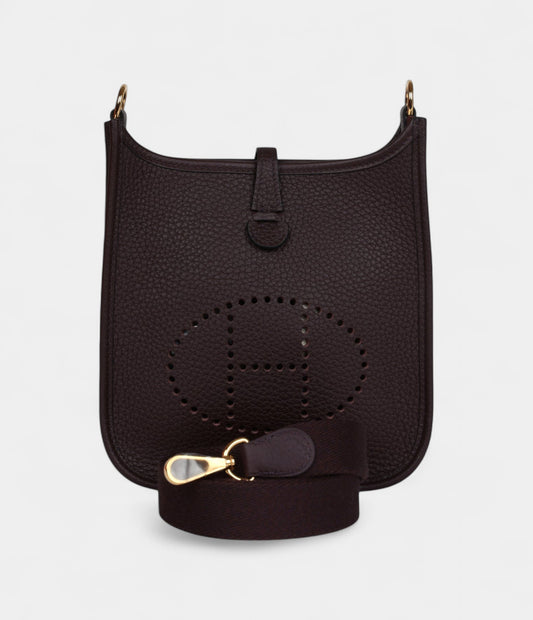 Hermès Evelyne TPM Rouge Sellier Clemence Gold Hardware