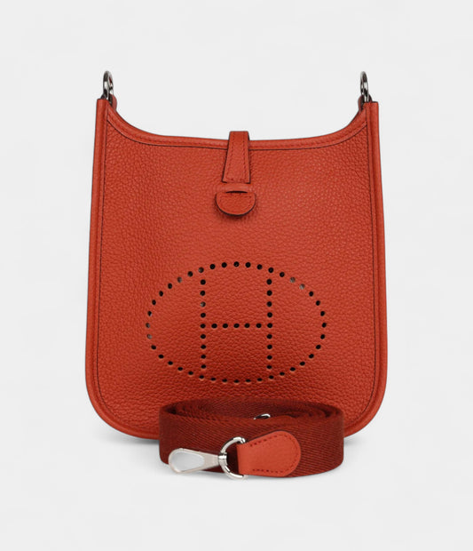 Hermès Evelyne TPM Terre Battue Maurice Palladium Hardware