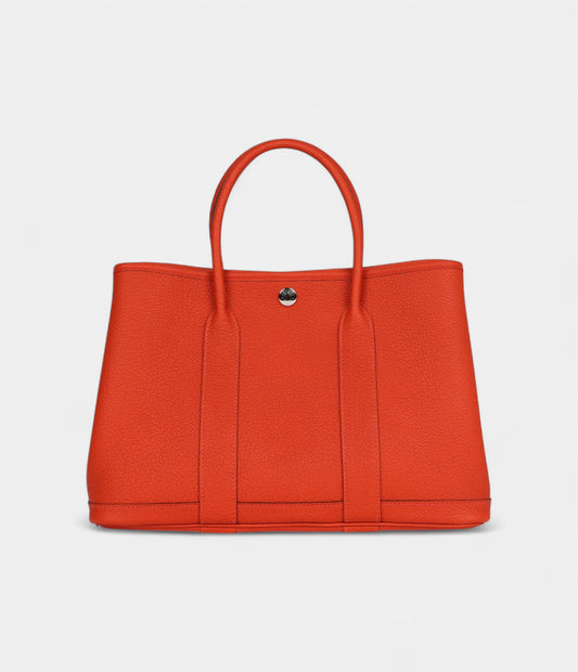 Hermès Garden Party 30 Capucine Negonda Palladium Hardware
