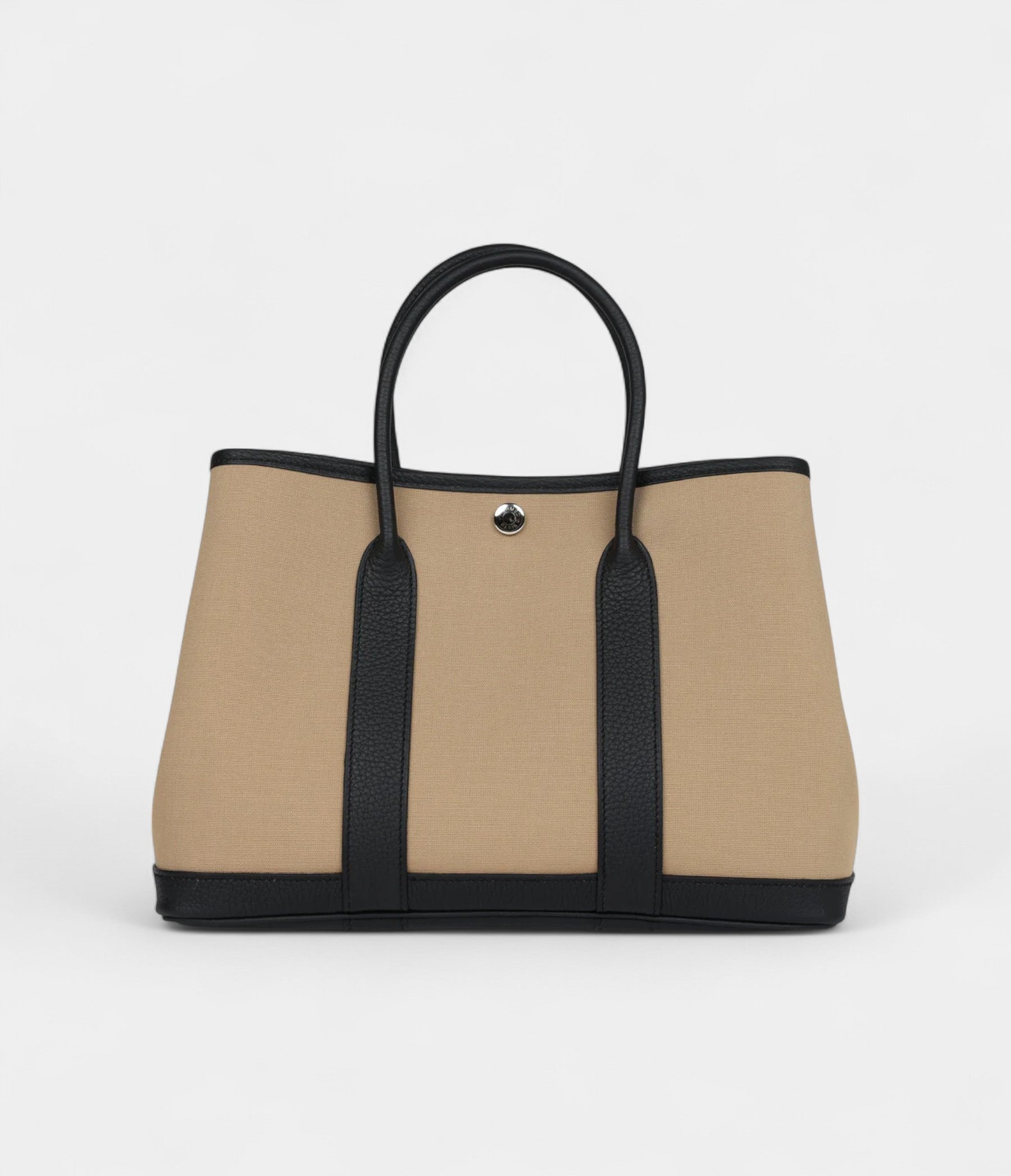 Hermès Garden Party 30 Trench Toile and Black Negonda Palladium Hardware