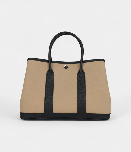 Hermès Garden Party 30 Trench Toile and Black Negonda Palladium Hardware