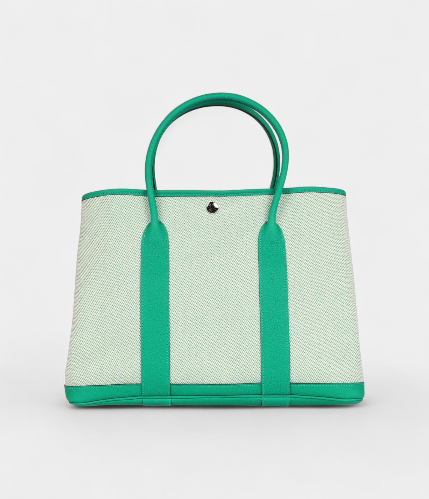 Hermès Garden Party 36 Menthe Toile H and Negonda Palladium Hardware