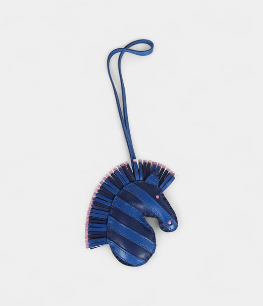 Hermès GeeGee Savannah Bag Charm PM Bleu Saphir Bleu France Mauve Sylvestre Milo Lambskin