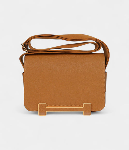 Hermès Geta Caramel Chevre Mysore Gold Hardware