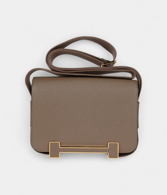 Hermès Geta Etoupe Goat Gold Hardware