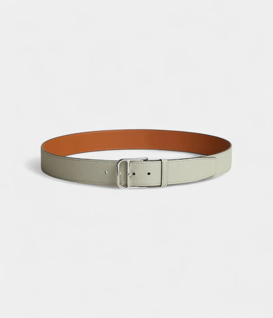 Hermès Grey Leather Belt Understated Elegance in a Modern Classic