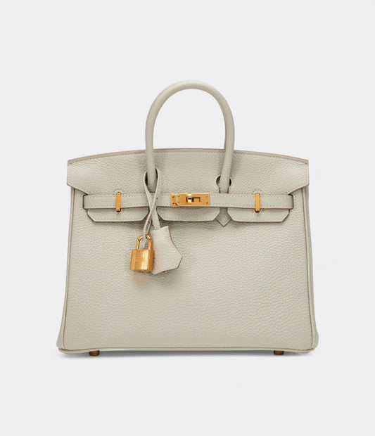 Hermès Gris Perle Togo Birkin 25 Gold Hardware