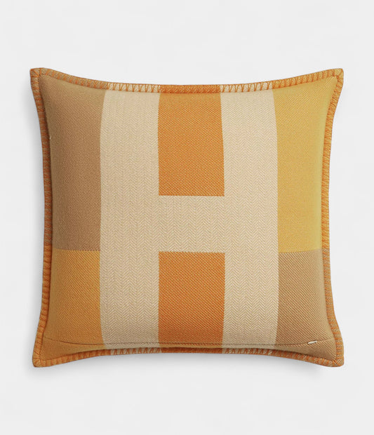 Hermès H Horizon Pillow A Bold Graphic Statement in Merino Wool