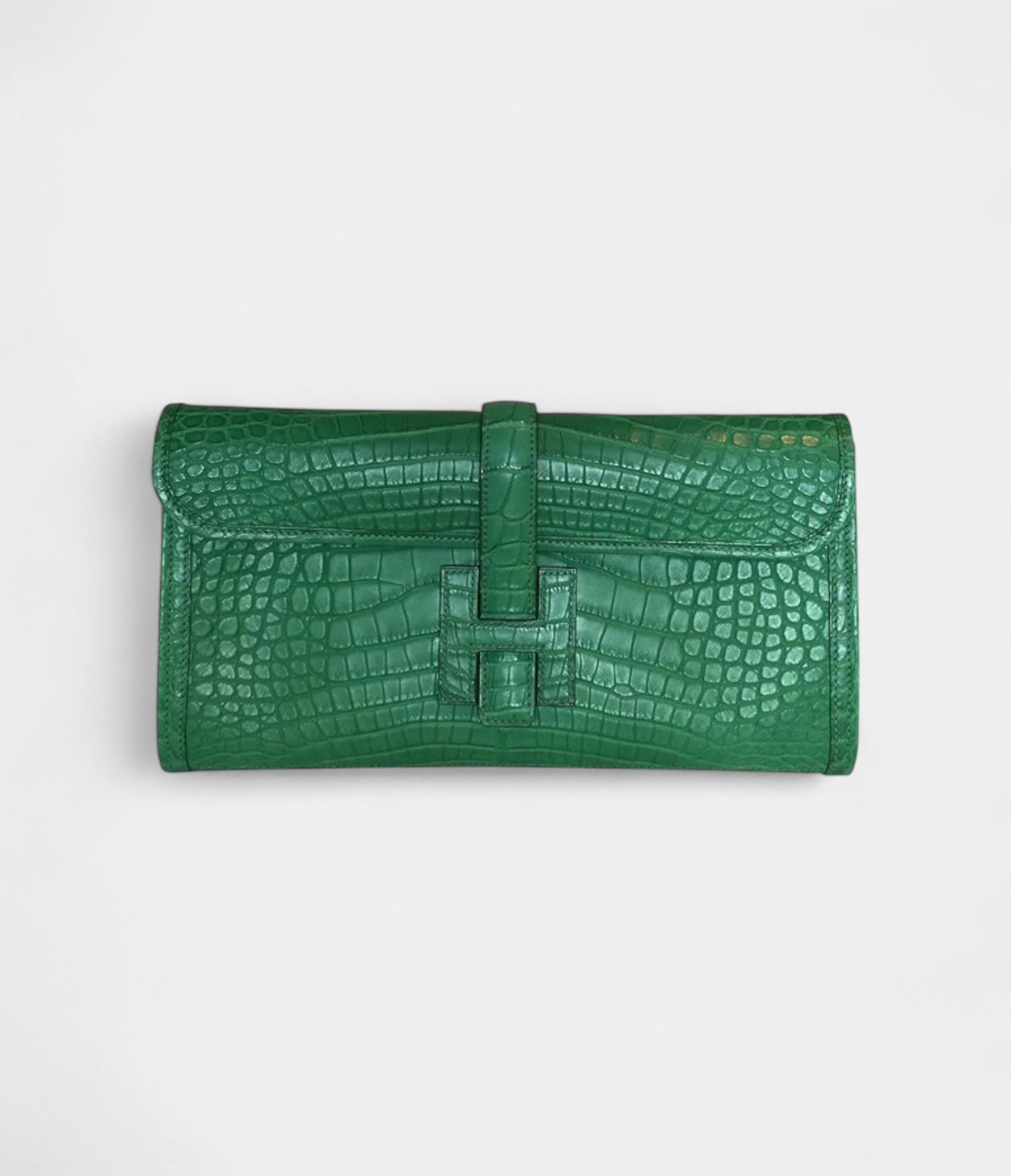 Hermès Jige Elan 29 Clutch Alligator Matte Bag