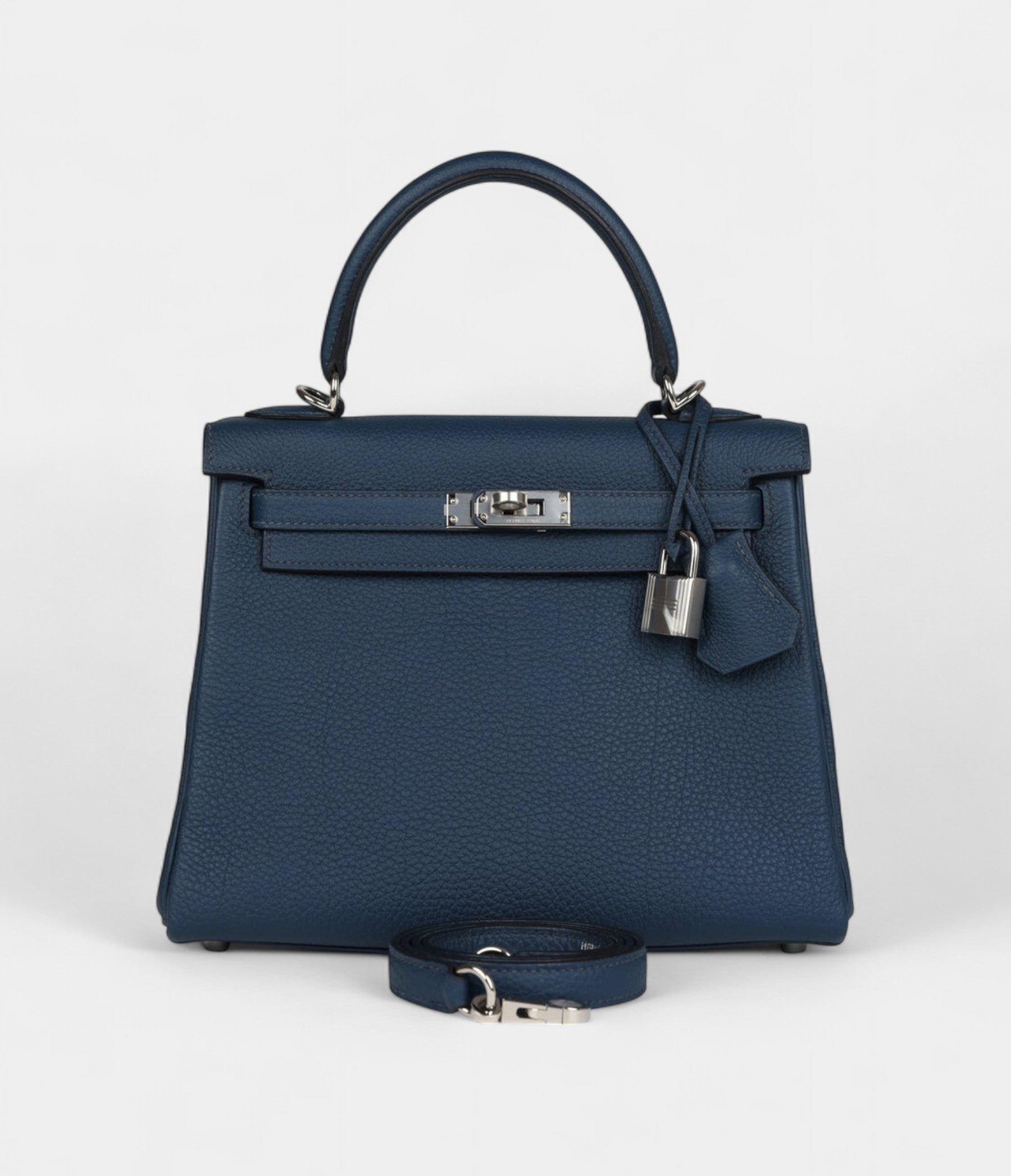 Hermes Kelly 25 Prussian Blue Togo Palladium Hardware