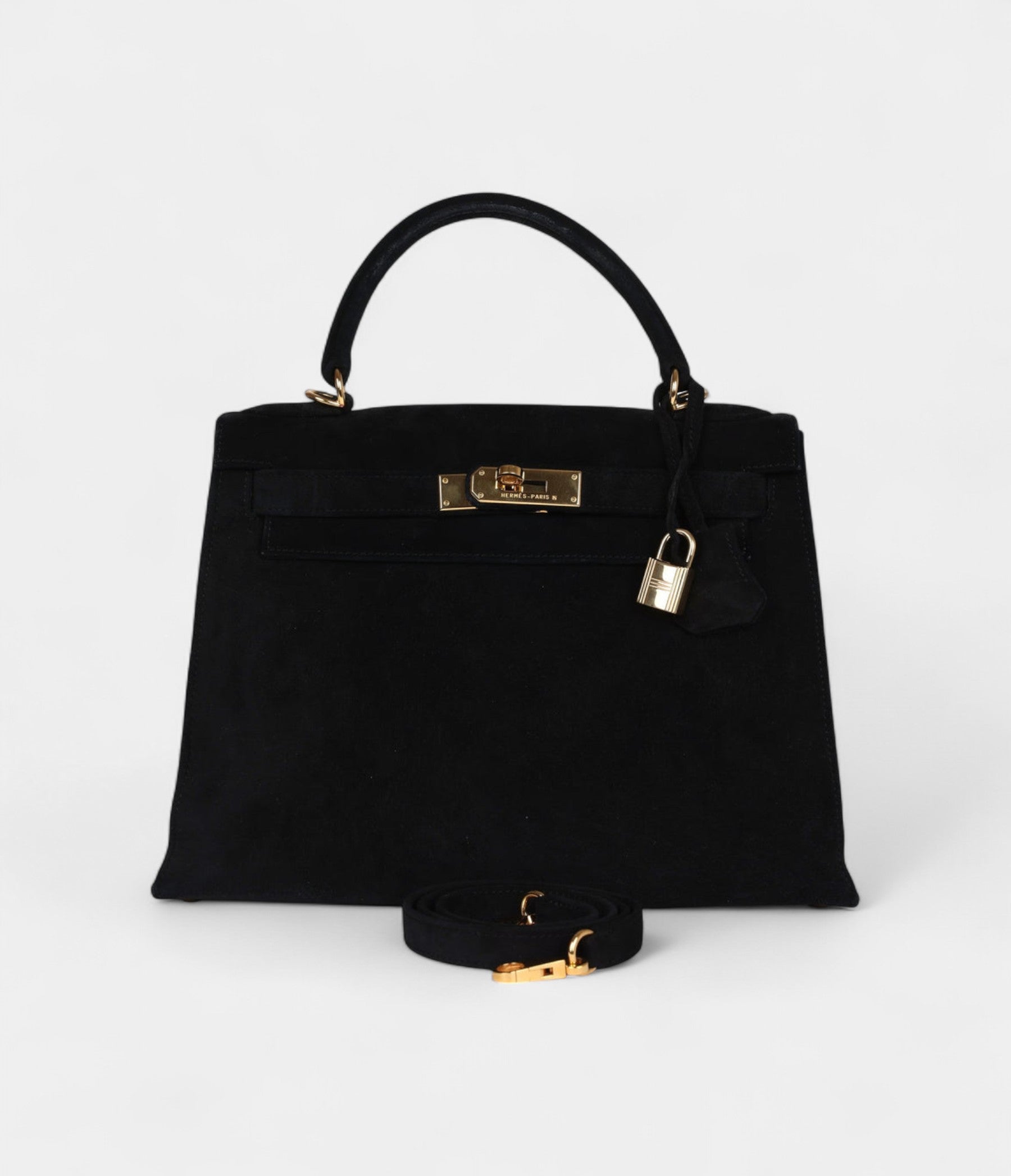 Hermes Kelly 28 Black Doblis Gold Hardware