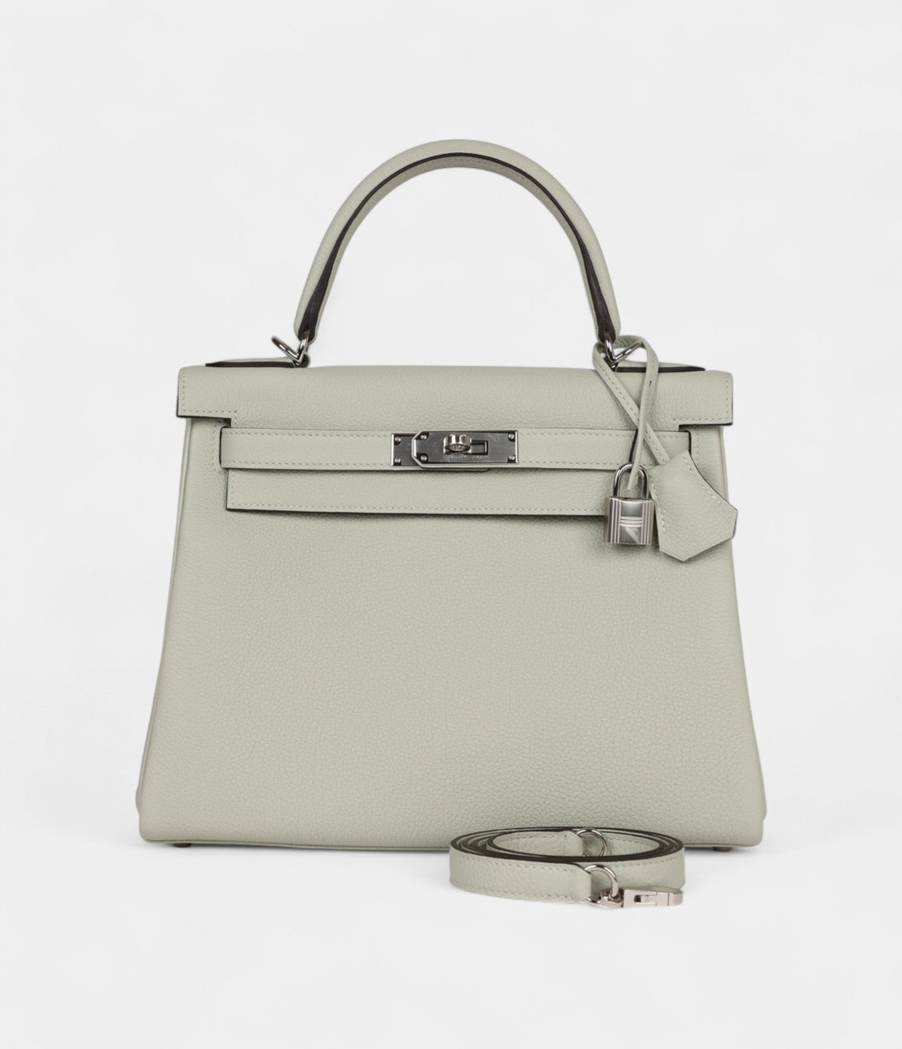 Hermes Kelly 28 Grey Neve Togo Palladium Hardware
