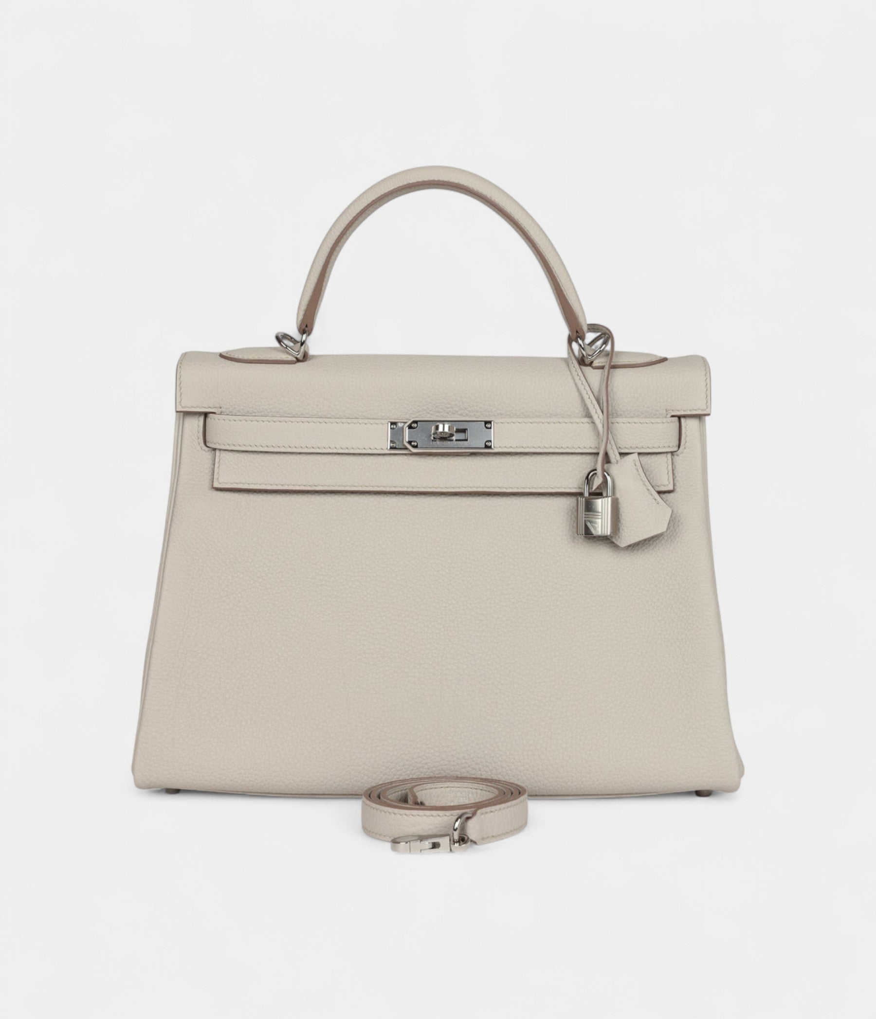 Hermes Kelly 32 Beton Togo Palladium Hardware