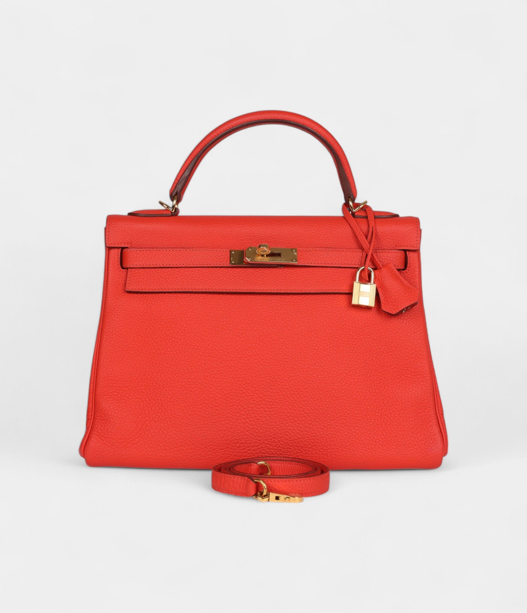 Hermès Kelly 32 Capucine Togo Gold Hardware