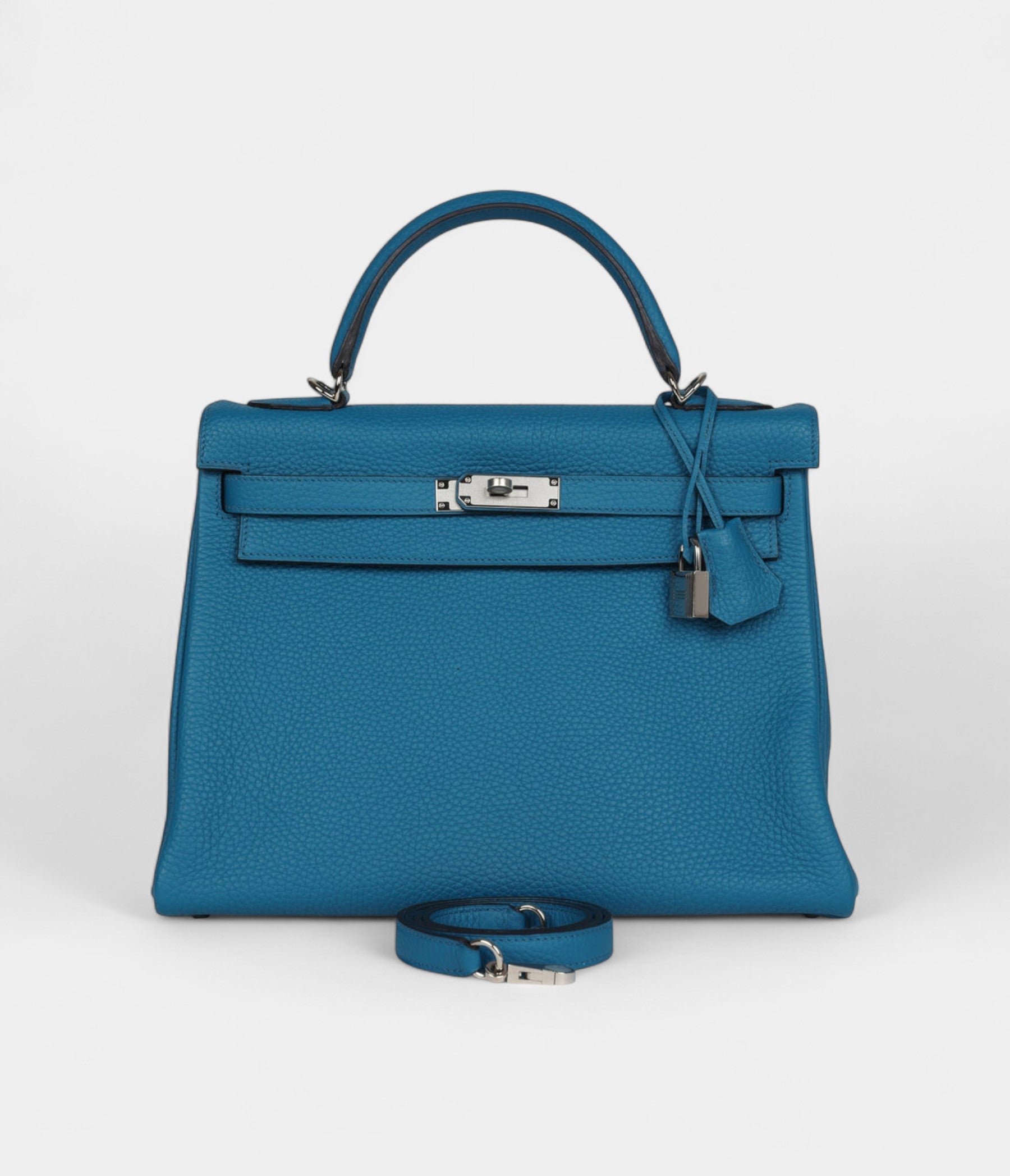 Hermès Kelly 32 Cobalt Clemence Palladium Hardware